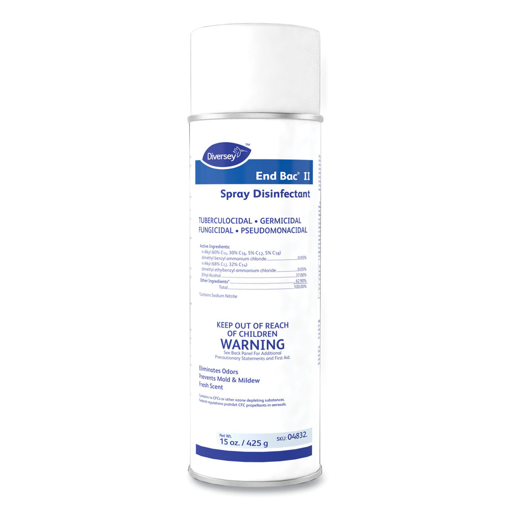End Bac II Spray Disinfectant, Unscented, 15 oz Aerosol