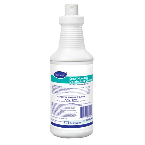 Crew Neutral Non-Acid Bowl & Bathroom Disinfectant, 32 oz Squeeze Bottle