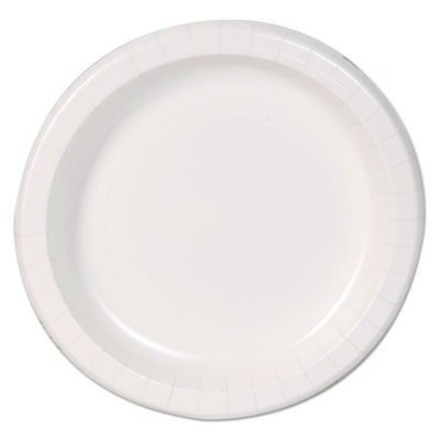 Basic Paper Dinnerware, Plates, White, 8.5" Diameter, 125/Pack