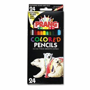 Colored Woodcase Pencils, 3.3 mm, 24 Assorted Colors/Set