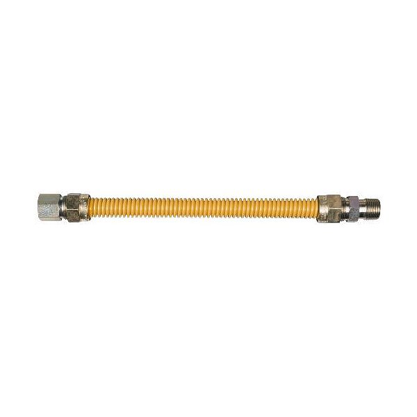 GAS CONNECTOR COATED 3/4 IN. STAINLESS STEEL 3/4 IN. M X 3/4 IN. F X 24 IN.