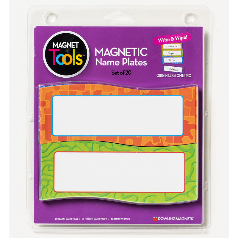 Magnetic Name Plates, Pack of 20