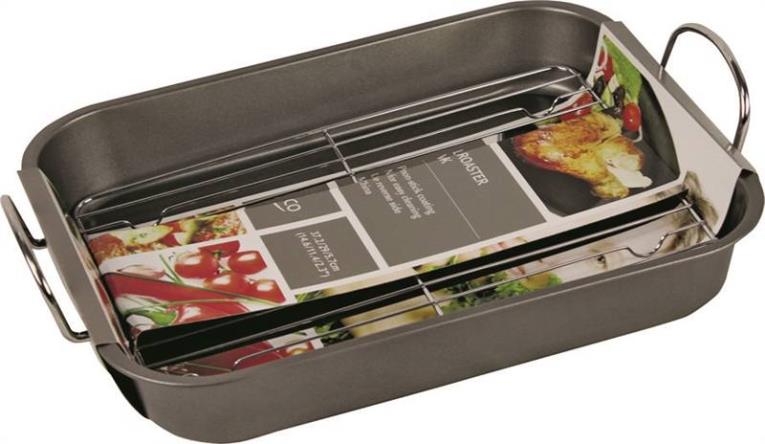Euro-Ware EW553 Non-Stick Roaster With Rack, 14.6 in L x 11.4 in W x 2.3 in H