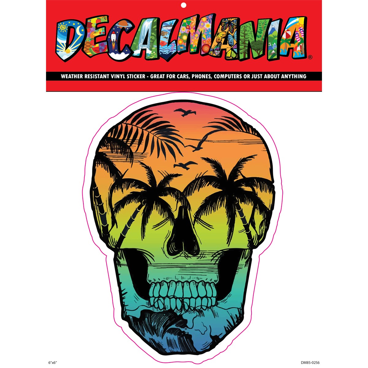 DecalMania - Skull Tropic View 1PK 6in