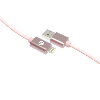 10Ft Braid Lightning USB Cable Gld