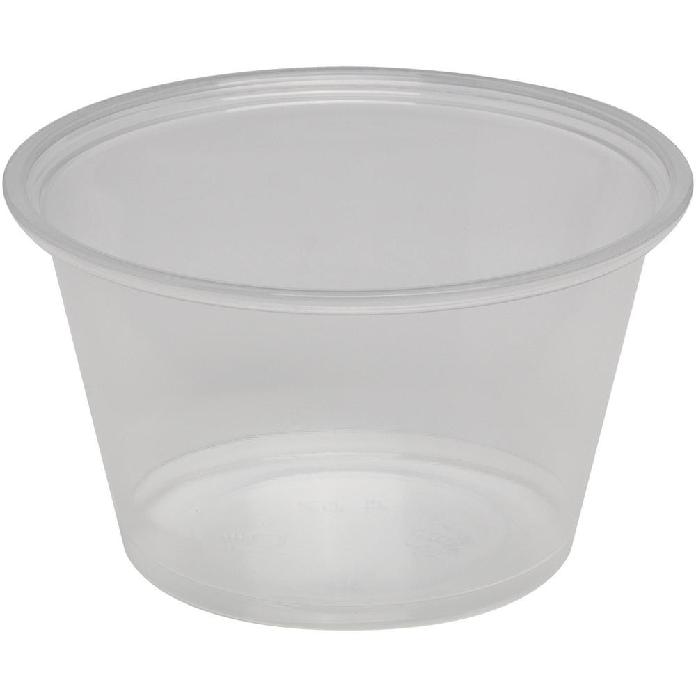 Dixie Portion Cups by GP Pro - 200 - 4 fl oz - 12 / Carton - Clear - Plastic - Sauce
