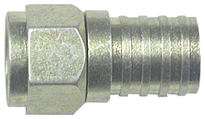 EAGLE ASPEN 500285 RG6 ZINC-PLATED CONNECTORS WITH O-RING & GEL, 100 PK