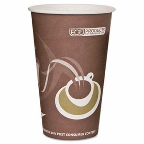 Evolution World 24% Recycled Content Hot Cups - 16oz., 50/PK, 20 PK/CT