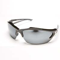 Edge Eyewear SDK117  Safety Glasses, Khor Series, Black/Silver Lens Color