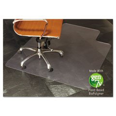 Natural Origins Chair Mat With Lip For Hard Floors, 45 x 53, Clear