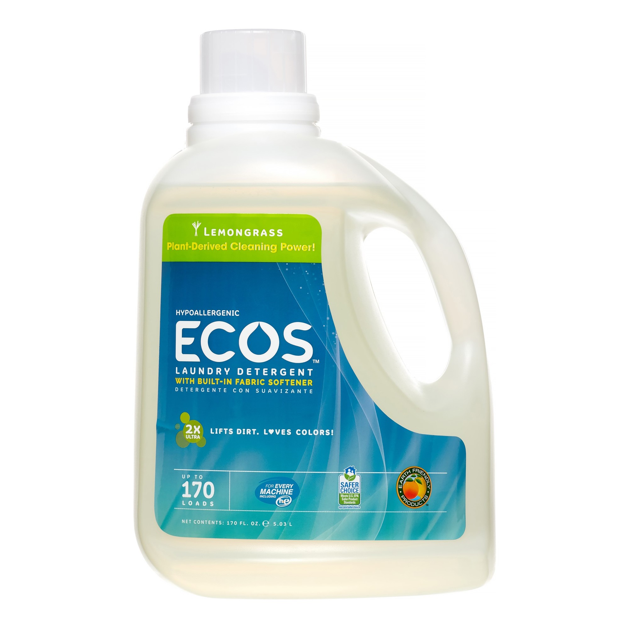 Ecos Lemongrass Laundry Detergent (2x170OZ )