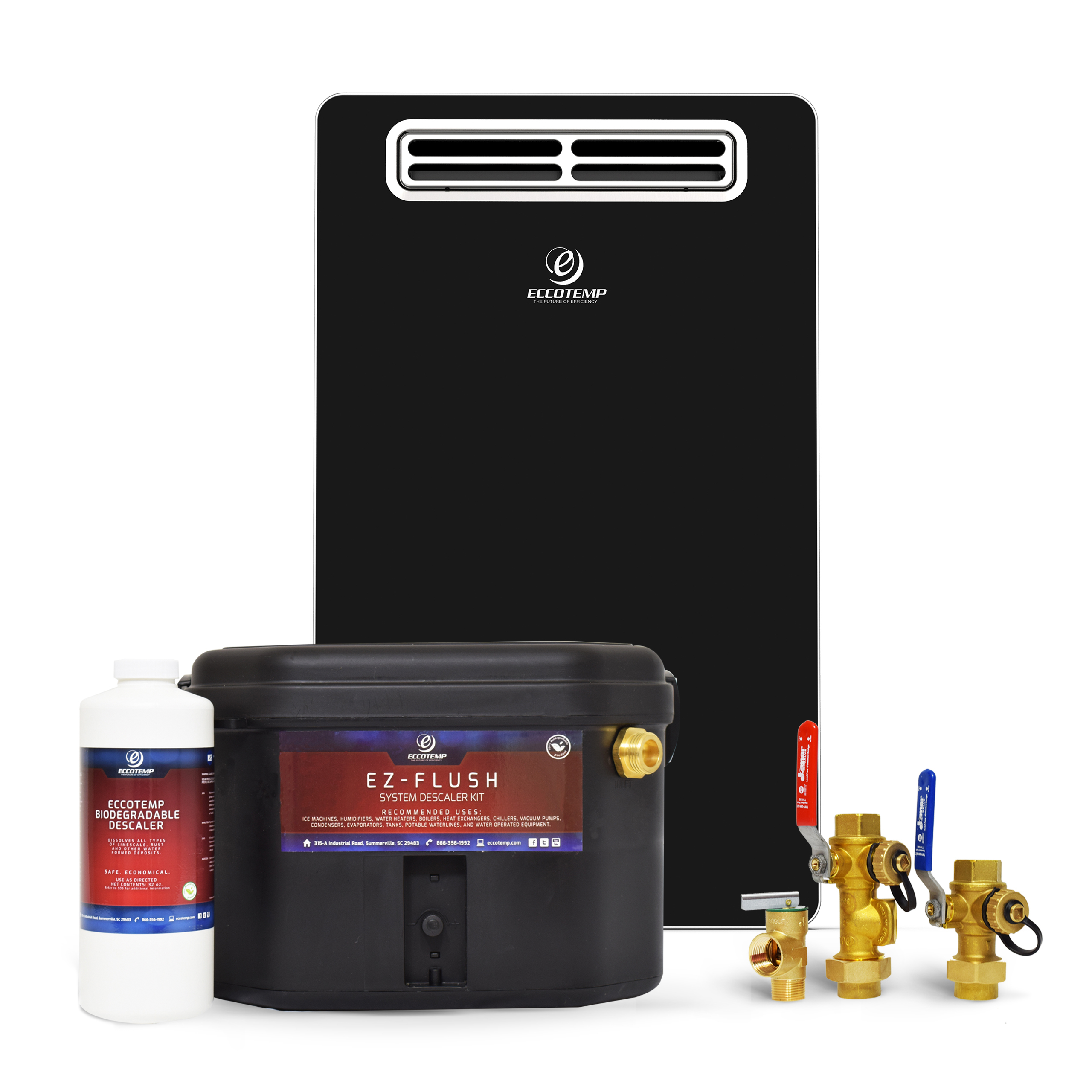 Eccotemp EL22 Outdoor 6.8 GPM Natural Gas Tankless Water Heater Service Kit Bundle