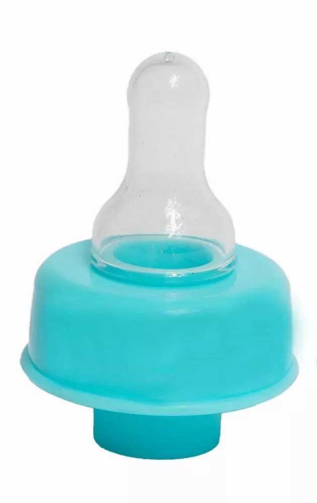 Refresh-A-Baby Universal Bottle Top Adapter, Fits Formula Juice & Water Bottles - BLUE  Nipple Top