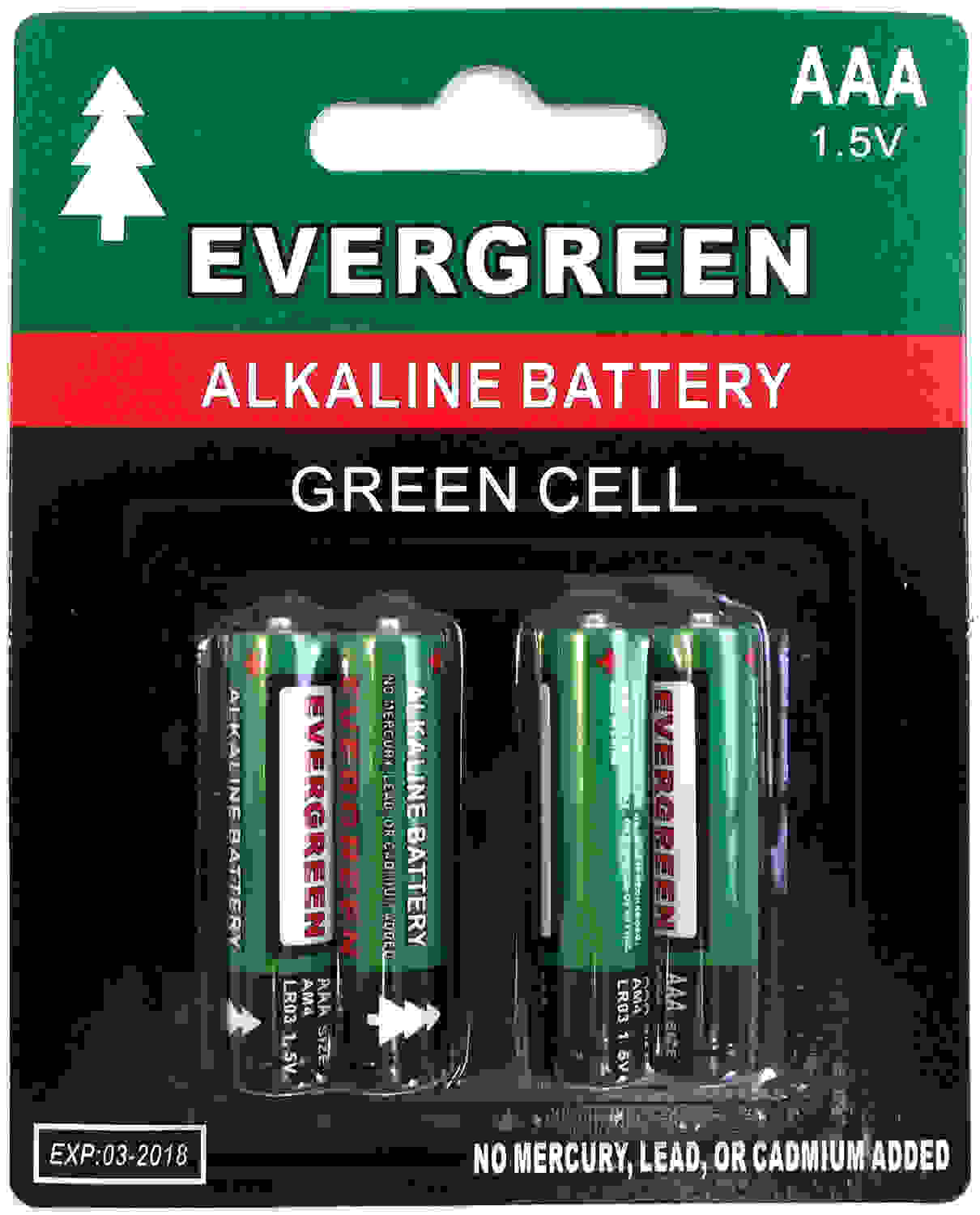 Evergreen 4 Pack Aaa Cell Alkaline Battery