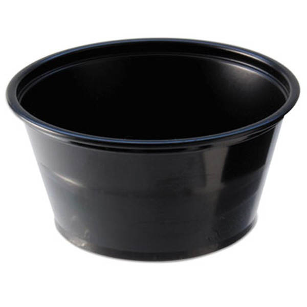 Portion Cups, 2oz, Black, 250/Sleeve, 10 Sleeves/Case