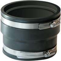 Fernco 1070 Flexible Pipe Stock Coupling, 3 in x 4 in, ADS and Hancor Corrugated Polyethylene X Plastic Pipe, PVC