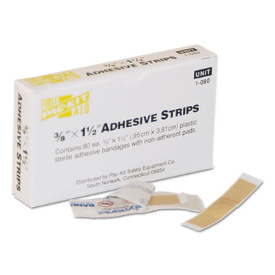 SmartCompliance Plastic Bandage, 3/8" x 1 1/2", 80/Box