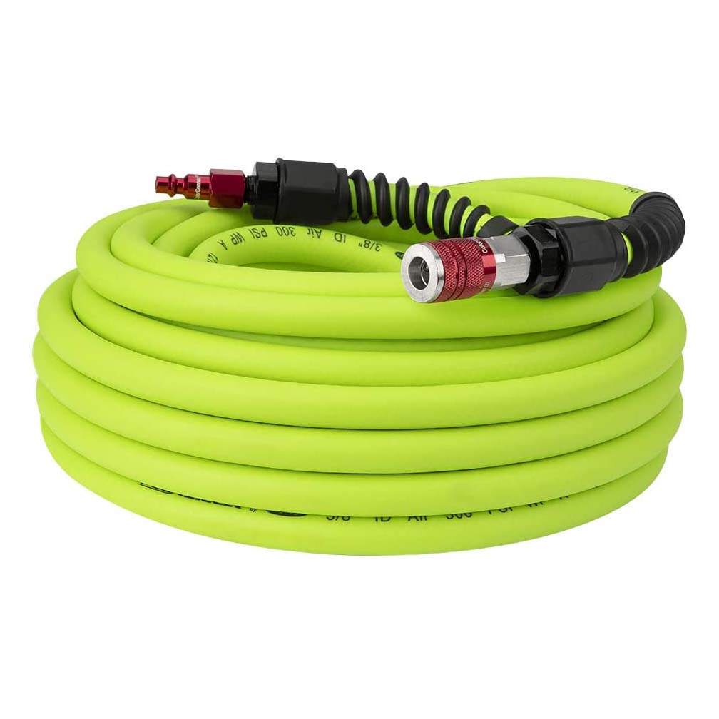 Flexzilla Pro Air Hose 3/8in x 50ft w/ ColorConnex Coupler  Plug Type D Red