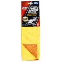 FLP 8903 Soft Touch Streak-Free Glass and Windshield Towel, 12 X 12 in, Yellow, Microfiber