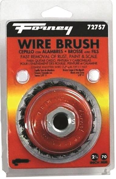 BRUSH CUP WIRE KNOT 2-3/4IN