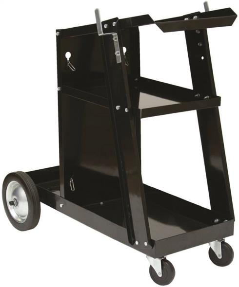 Forney Industries 332 Portable Welder Cart With Cylinder Rack, 3-Levels, 11-1/2 in Width x 27-1/2 in Height, Black