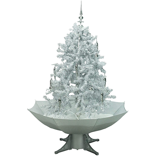 FHF 47" Snowy Animated White Tree with white skirt