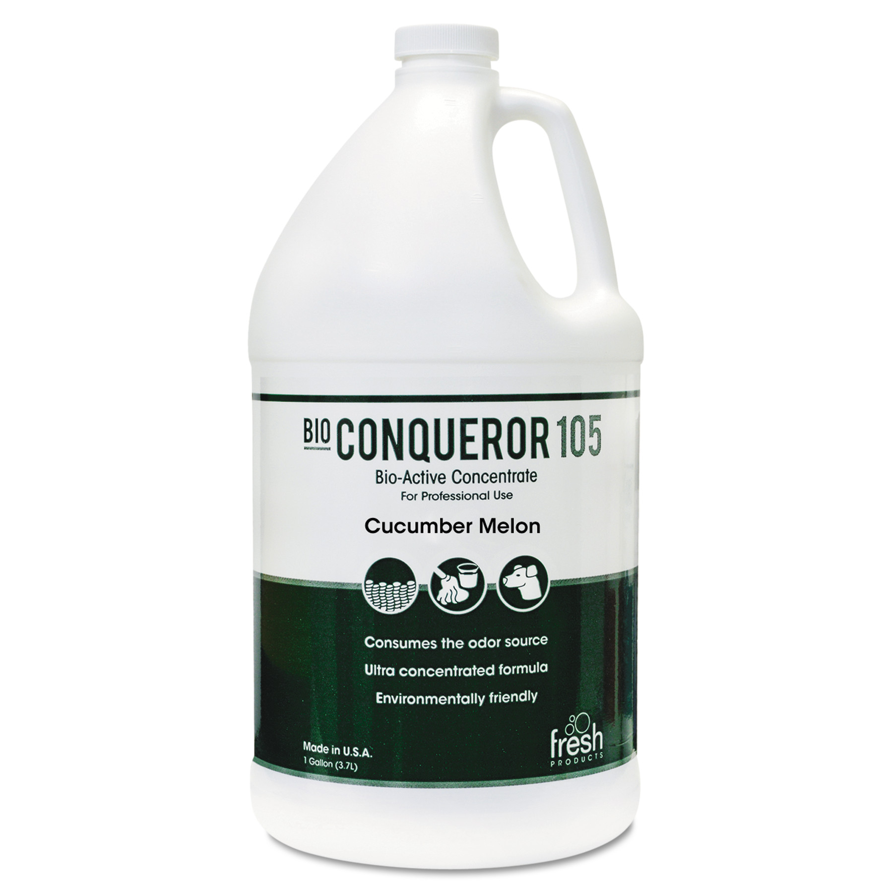 Bio-C 105 Odor Counteractant Concentrate, Cucumber Melon, 1gal, Bottle, 4/Case