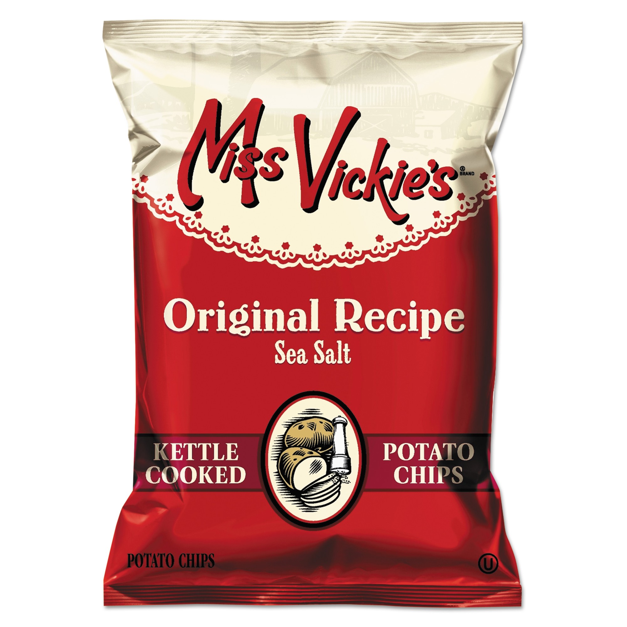 Kettle Cooked Sea Salt Potato Chips, 1.375 oz Bag, 64/Carton