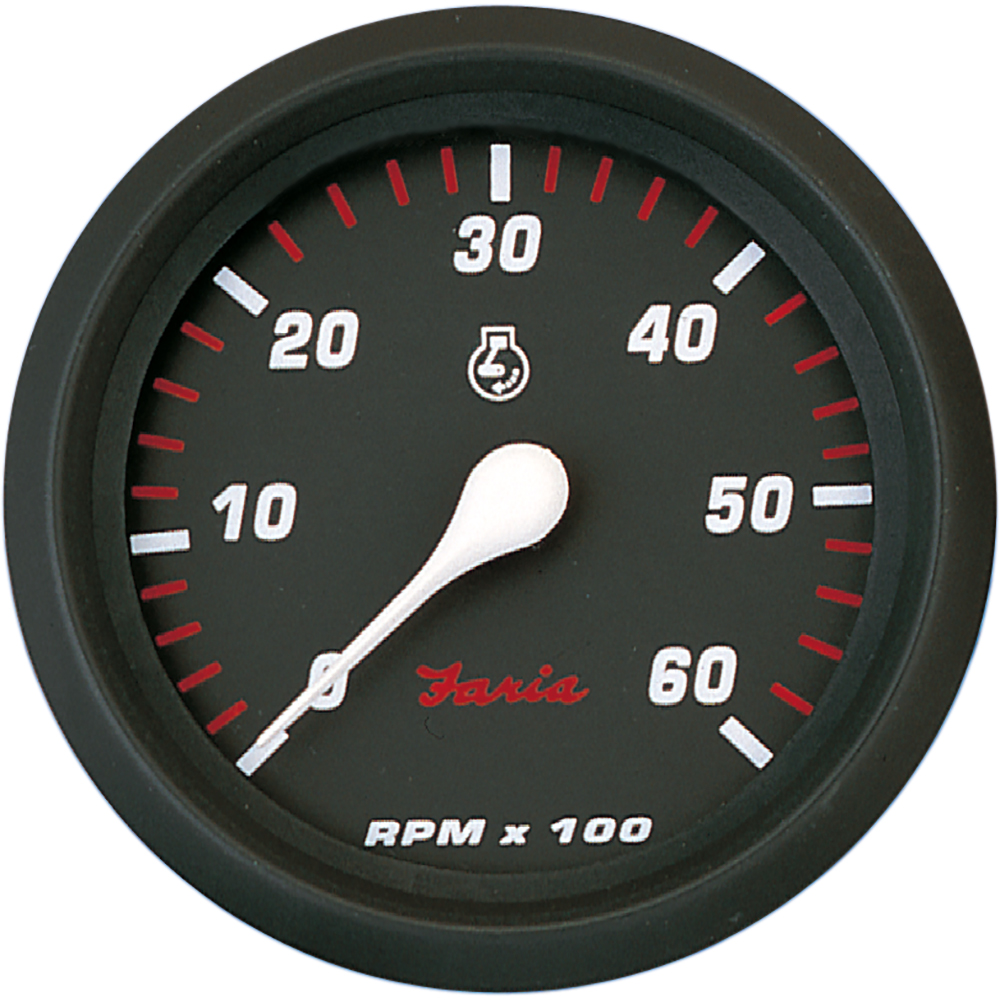 Faria Professional Red 4" Tachometer - 6,000 RPM