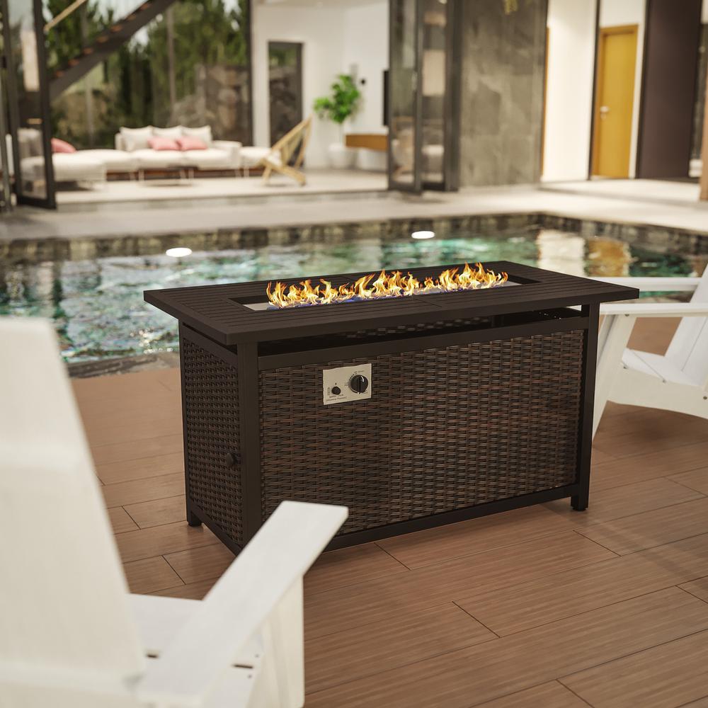 Olympia 45" x 25" Outdoor Propane Gas 50,000 BTU Fire Pit Table