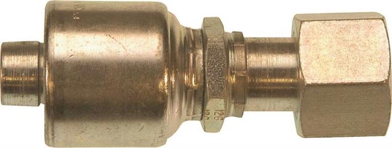 MegaCrimp G25 G252300606 Hydraulic Hose Coupling, 3/8 in, FNPT, Low Carbon Steel