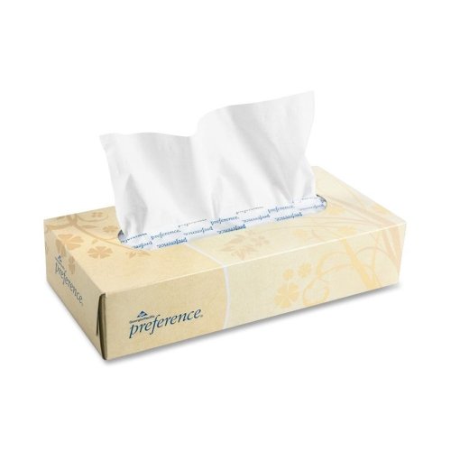 PREFERENCE� FACIAL TISSUE, 2-PLY, WHITE, 7.63 IN. X 9 IN.