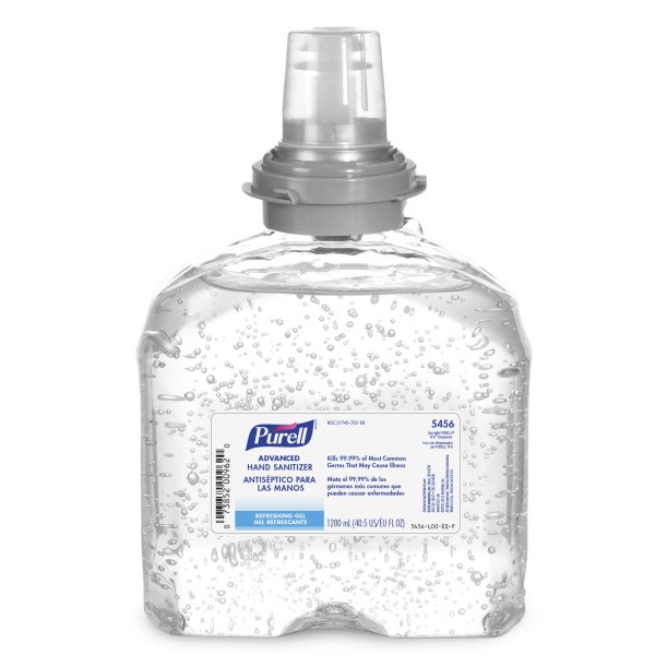 Advanced TFX Refill Instant Gel Hand Sanitizer, 1,200 mL 4/Case