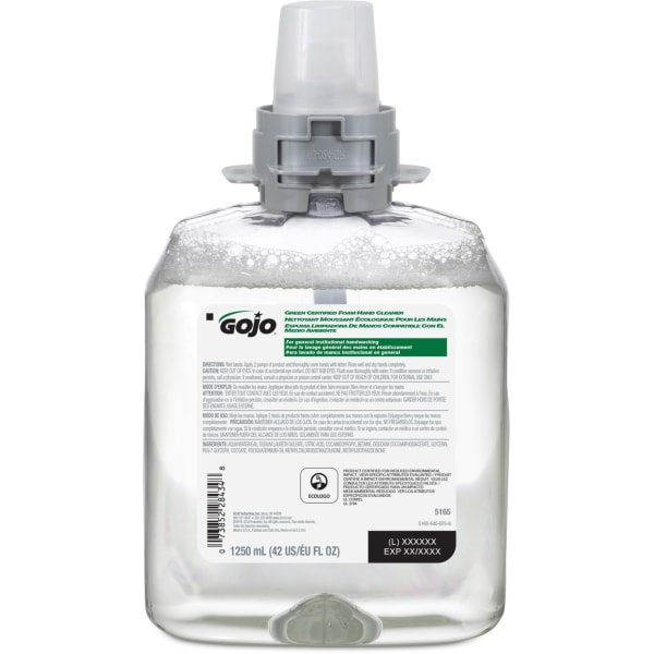 Green Certified Foam Hand Cleaner, 1250 mL Refill, 4/Carton