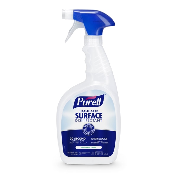 Healthcare Surface Disinfectant, Fragrance Free, 32 oz Spray Bottle, 6/Case