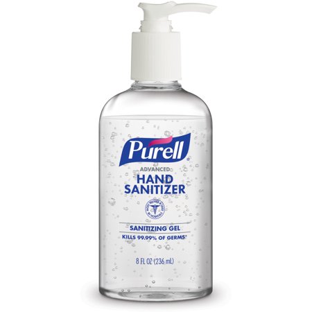 Advanced Gel Hand Sanitizer, Clean Scent, 8 oz Pump Bottle