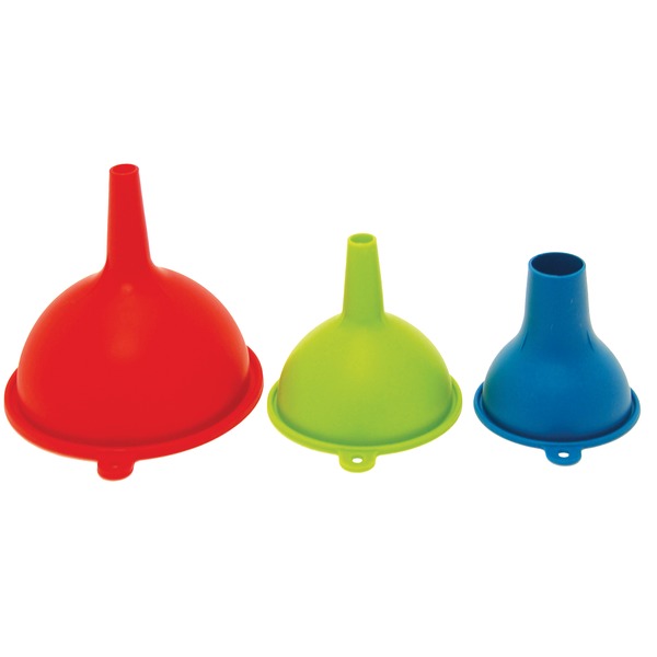 Gourmet By Starfrit 093523-003-0000 3-Piece Silicone Funnel Set