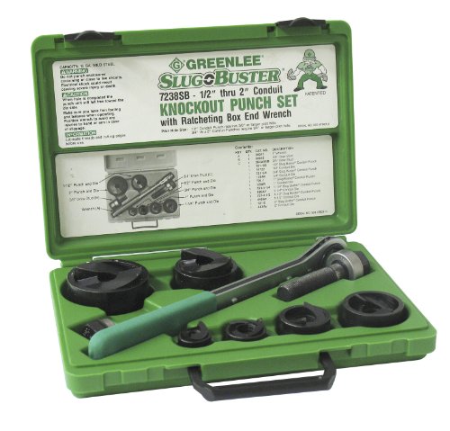 Greenlee 7238SB Knockout Kit, 3 Pieces, 1/2 - 2 in