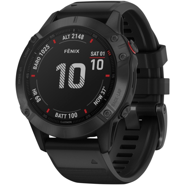 Garmin 010-02158-01 fenix 6 Multisport GPS Watch (Pro Edition, Black with Black Band)