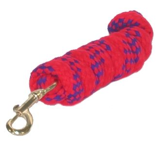 Gatsby Acrylic 6' Lead Rope With Bolt Snap 6' Red/Royal Blue