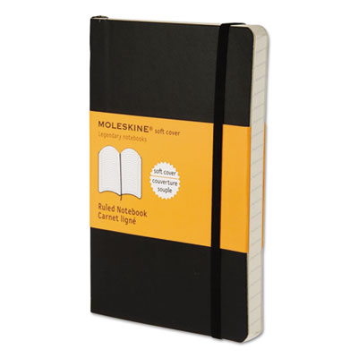 Classic Softcover Notebook, Ruled, 5 1/2 x 3 1/2, Black Cover, 192 Sheets