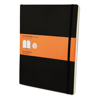 Classic Softcover Notebook, Ruled, 10 x 7 1/2, Black Cover, 192 Sheets