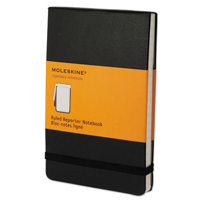 Reporter Notebook, Ruled, 3 1/2 x 5 1/2, Black Cover, 192 Sheets