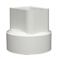 Hancor 0482TW Triple Wall Downspout Adapter, 2 X 3 X 4 in, HDPE