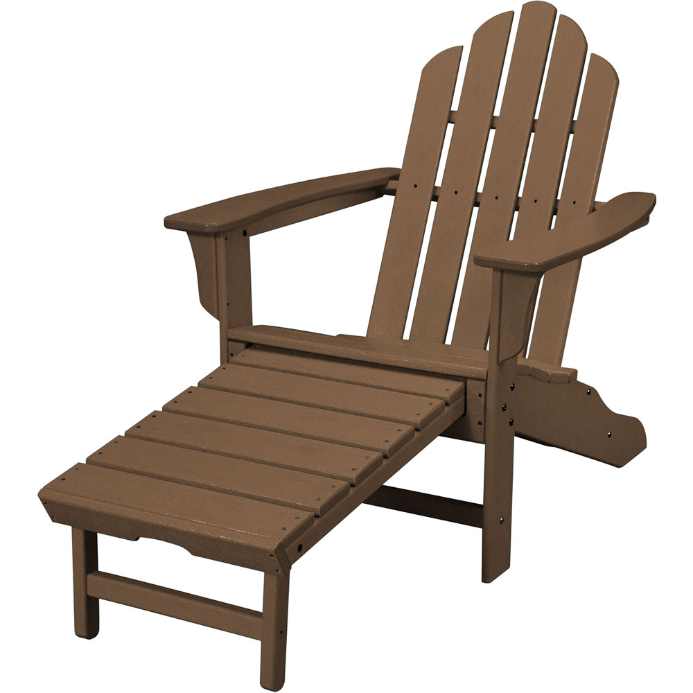 Hanover All-Weather Adirondack Chair w/ Attached Ottoman