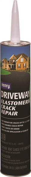 Henry HE308 Elastomeric Crack Repair, 10.1 oz, Cartridge, Black, Paste