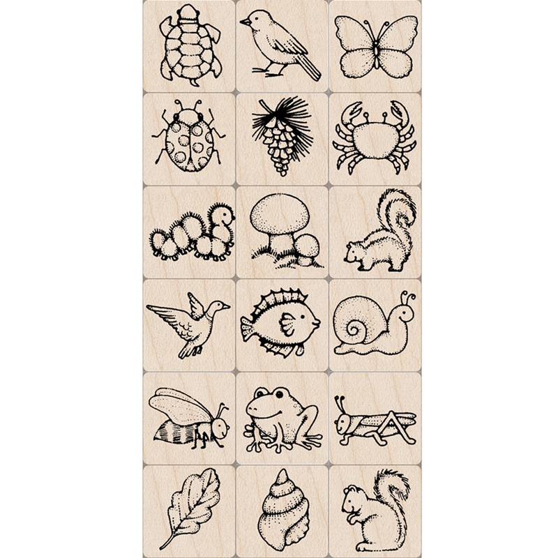 Ink 'n' Stamp Nature Stamps, Set of 18