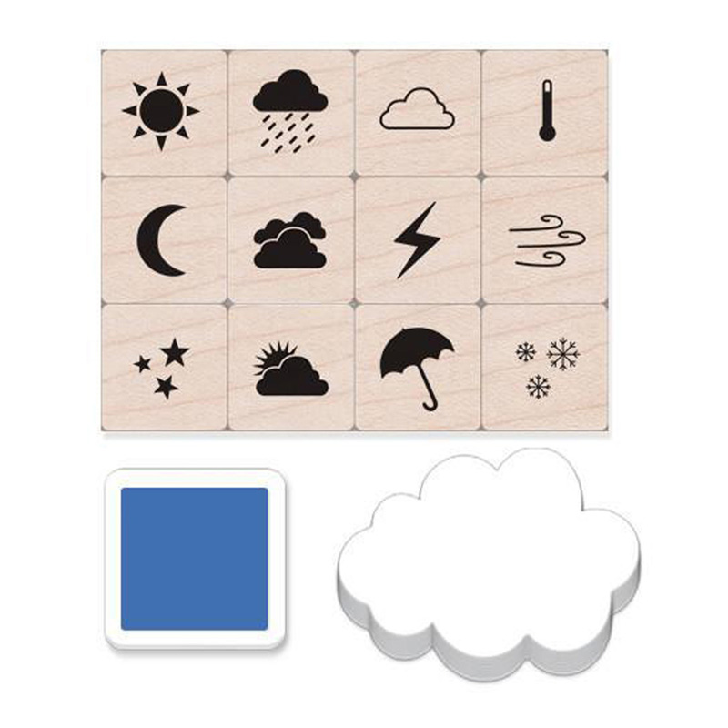 Weather Icons Stamps Mini Tub, Set of 12
