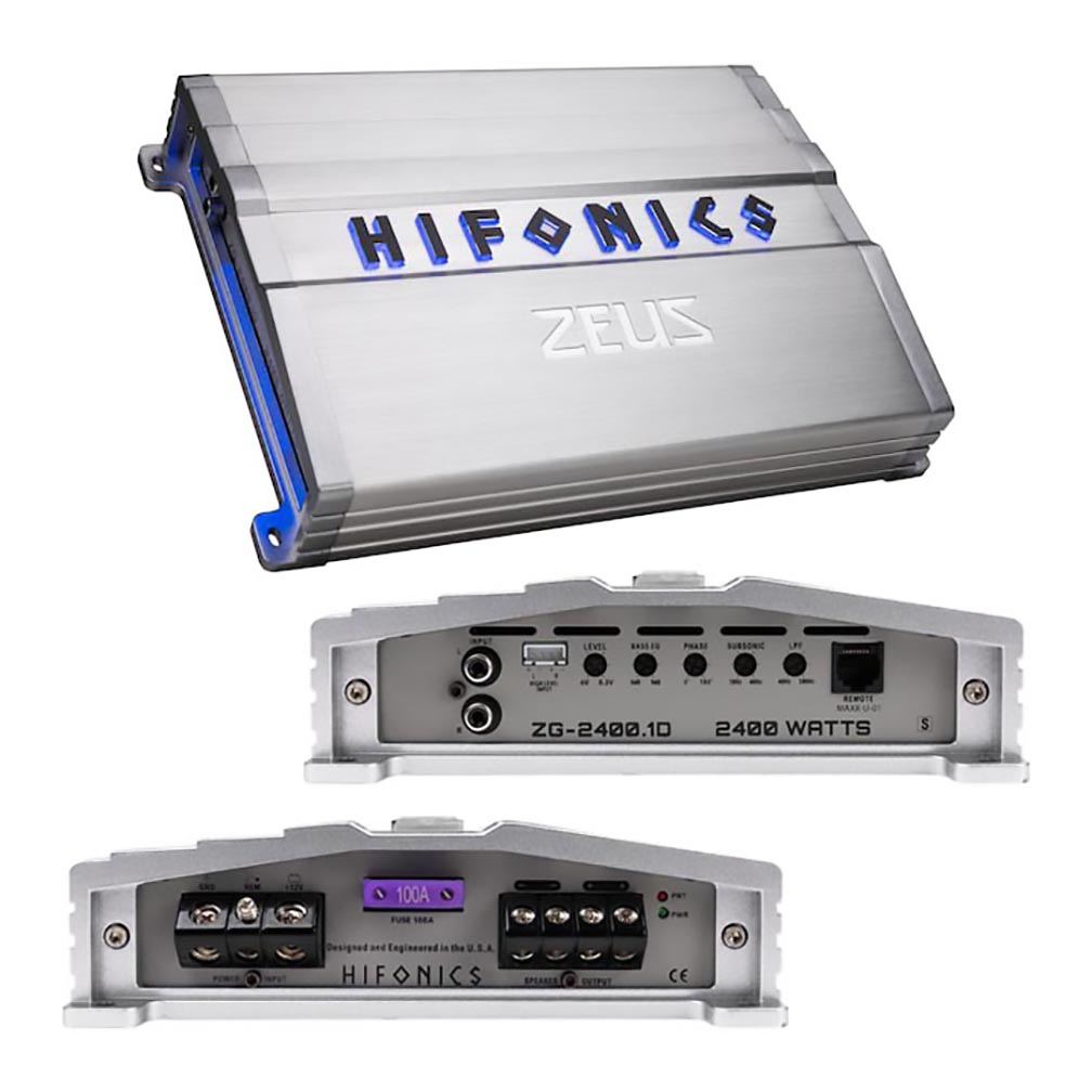 Hifonics Zeus Gamma Series 1 x 2400 Watts @ 1 Ohm Mono