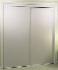 HOME DECOR INNOVATIONS 100 SERIES WHITEWOOD VINYL PANEL BYPASS DOOR, WHITE, 48X80 IN.